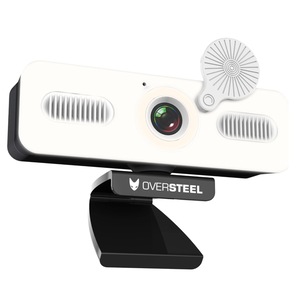 Webcam Oversteel 1080P Full HD cu Microfon si Ring Light, 60fps, USB 2.0