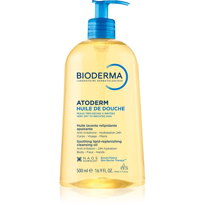 BIODERMA ATODERM Nyugtató és tápláló tusolóolaj száraz és irritált bőrre 1L