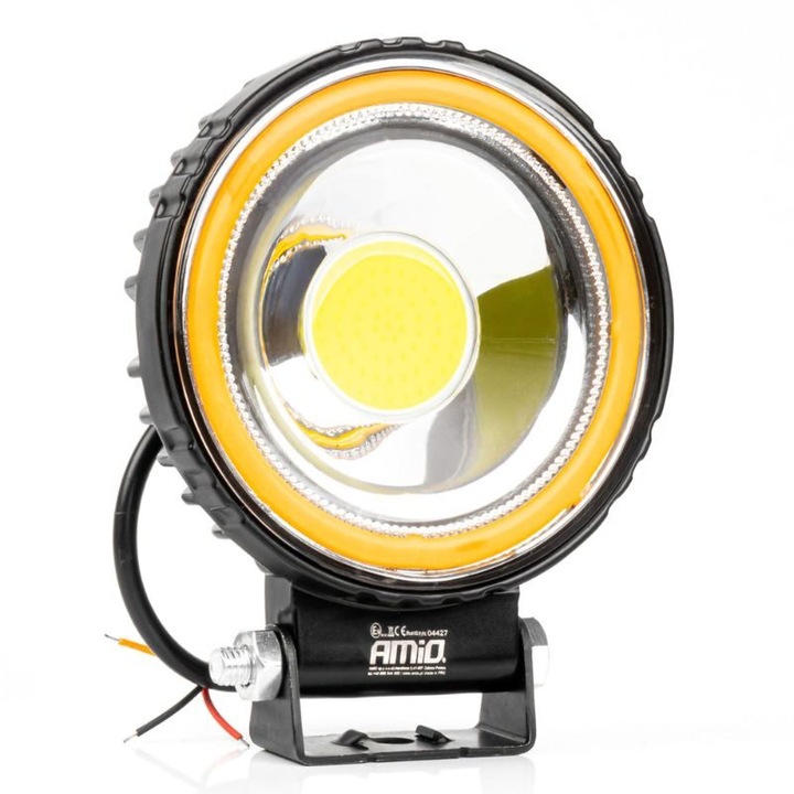 Proiector lucru, fi 110x38mm, LED, 9-36V, 48W, 2400lm, tip flood, stroboscopic galben, AWL80, Amio 04427