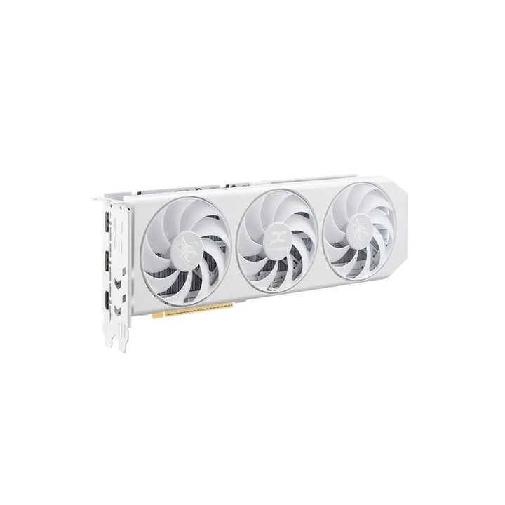 PowerColor Hellhound Spectral White AMD RX 9060 XT OC Edition videokártya, 16GB GDDR6, fehér - RX9060XT-16G-L/OC/WHITE