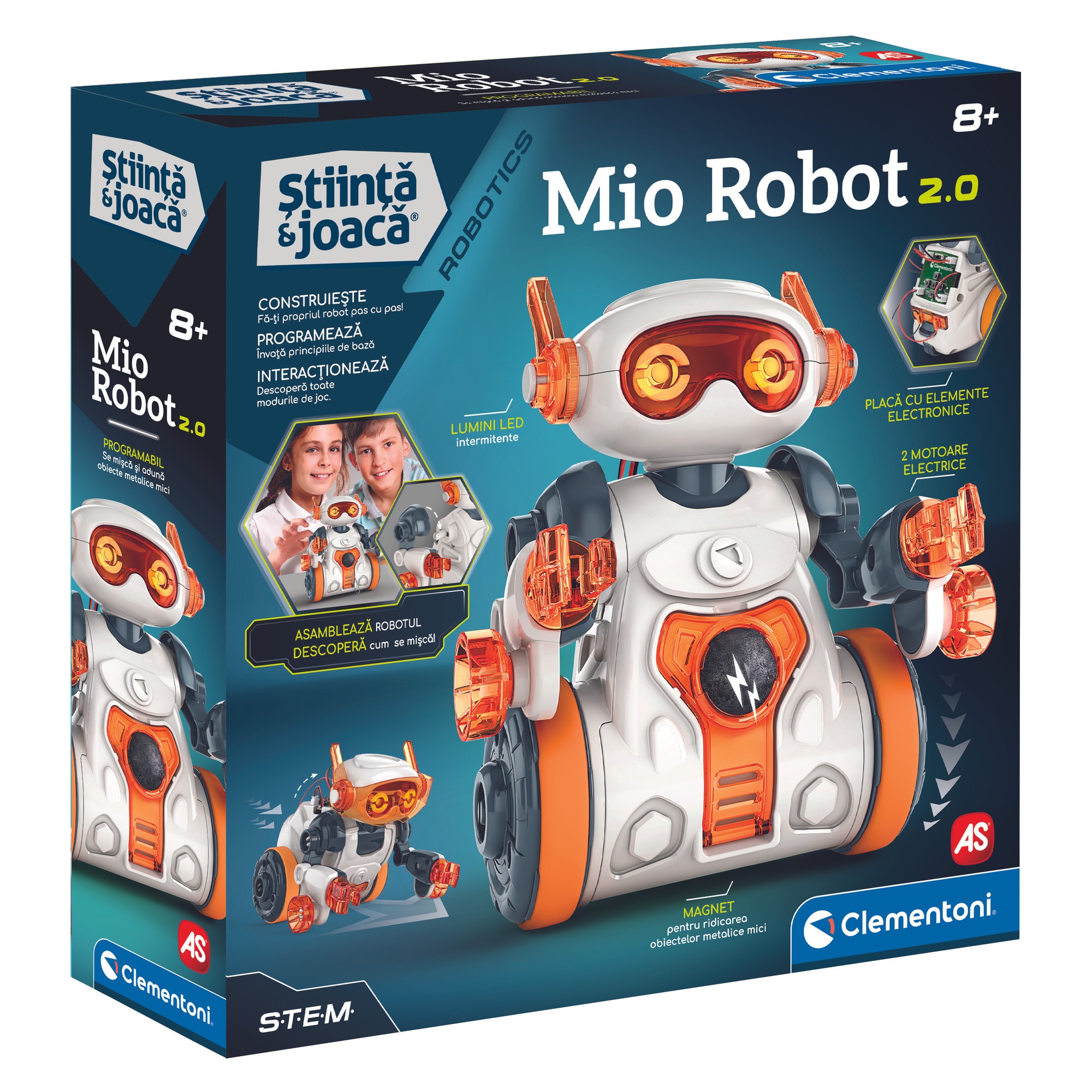 ミニカー 405-135 ROBORACE 1/43 ROBOT ON BOARD Joc Clementoni Stiinta si joaca STEM - Robotica, Mio Robot 2.0, lb