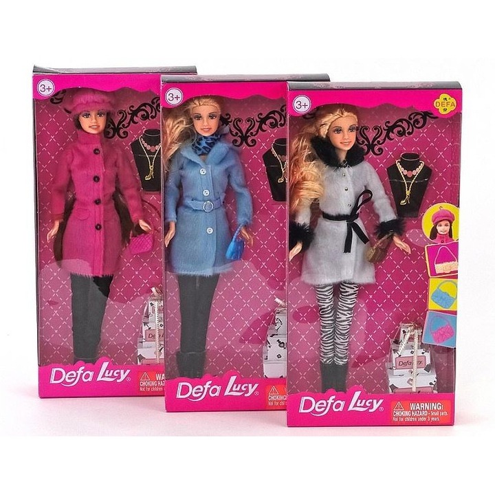 Papusa 29cm ADAR cu pelerina, multicolor, 32,5x16,5x5cm