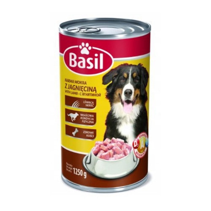 Nedves eledel kutyáknak, Basil, 1250g, báránnyal, 1 darab