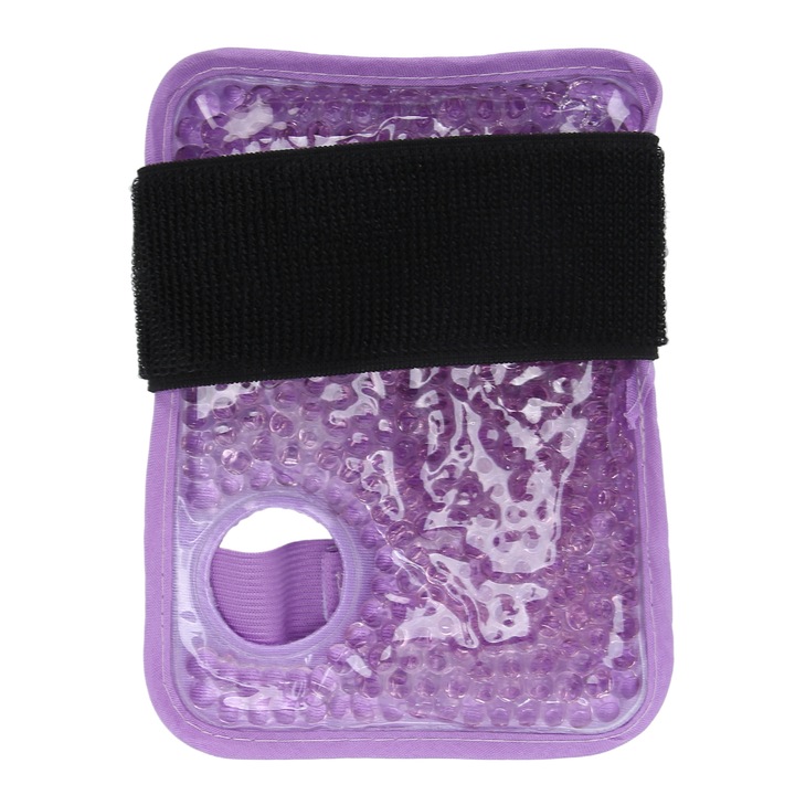 Compresa rece reutilizabila pentru incheietura mainii, elastic negru, 16x12cm