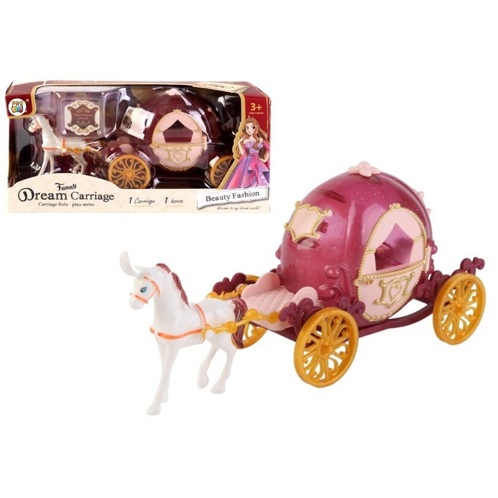 Set papusi Karoca Ksiezniczki Pro Kids, rozie, 3 ani, 30x15x20cm