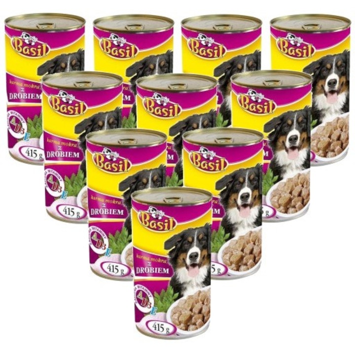 Basil nedves kutyaeledel szett, 415 g, csirkével, 10 darab