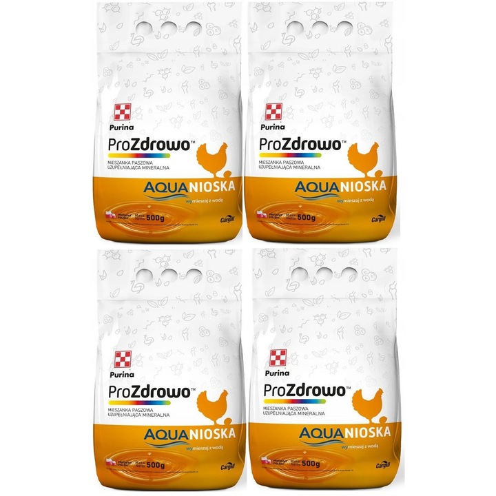 Mancare pentru pasari, Purina, ProZdrowo Nioska, 500g x 4 set, vitamine si minerale, imbunatateste sanatatea oualor