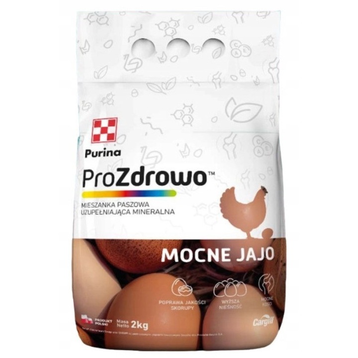 Supliment nutritiv pentru animale, Nutrena, ProZdrowo MOCNE JAJO, 2kg, suport sistem osos, imbunatateste productia de oua