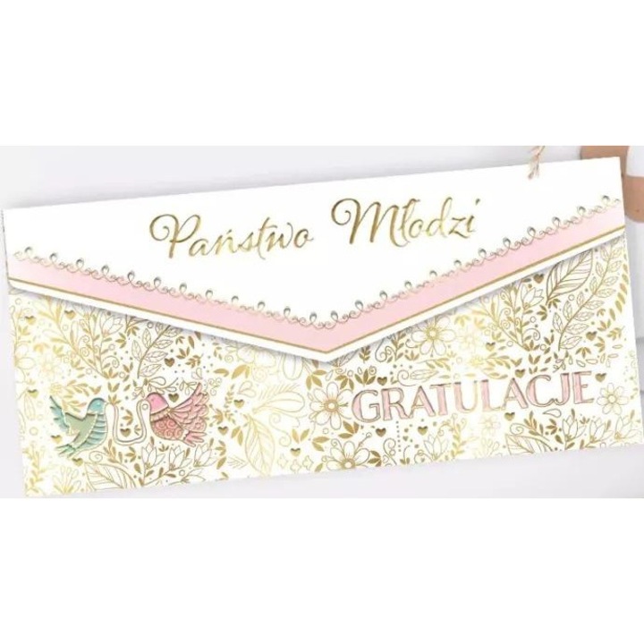 Henry borítékok, pénzboríték szett kívánságbetéttel, aranyozott, 10x20cm