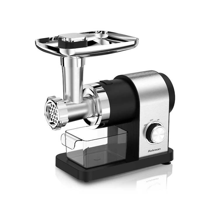 Месомелачка Rohnson R-5425, 2000 W, Kапацитет на смилане 2 кг/мин, Приставка за доматено пюре, Сива