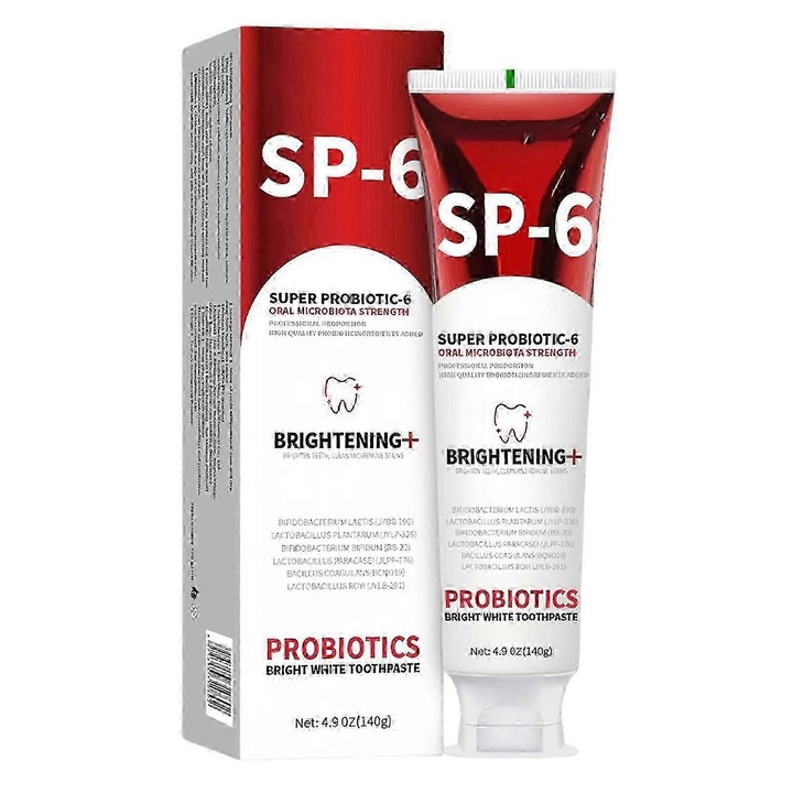 Паста за зъби SP6 Probiotics, избелване, премахване на лош дъх, 140гр