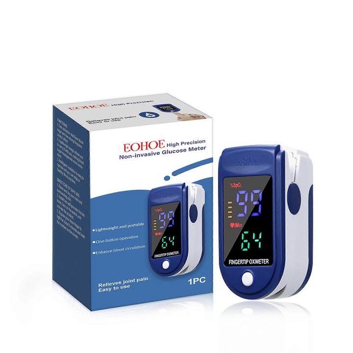 Dispozitiv portabil pentru monitorizarea glicemiei si ameliorarea disconfortului picioarelor, design compact, utilizare usoara, display clar, dimensiuni mici