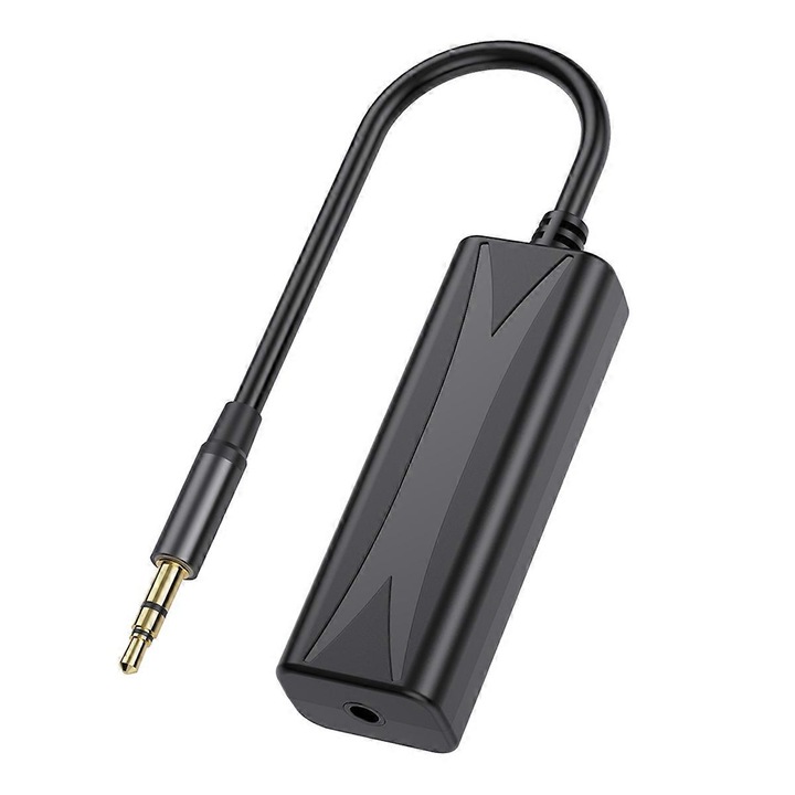 Filtru de zgomot pentru audio 3.5mm, design compact, negru