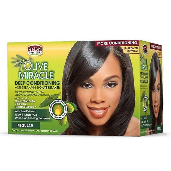 Балсам за коса Olive Miracle Relaxer Anti-Breakage, дълбоко подхранващо лечение с алое вера, 1 опаковка