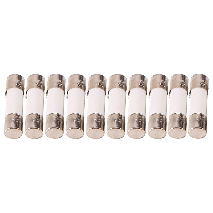 Set 10 sigurante ceramice rapide 250V 0.5A 5x20mm