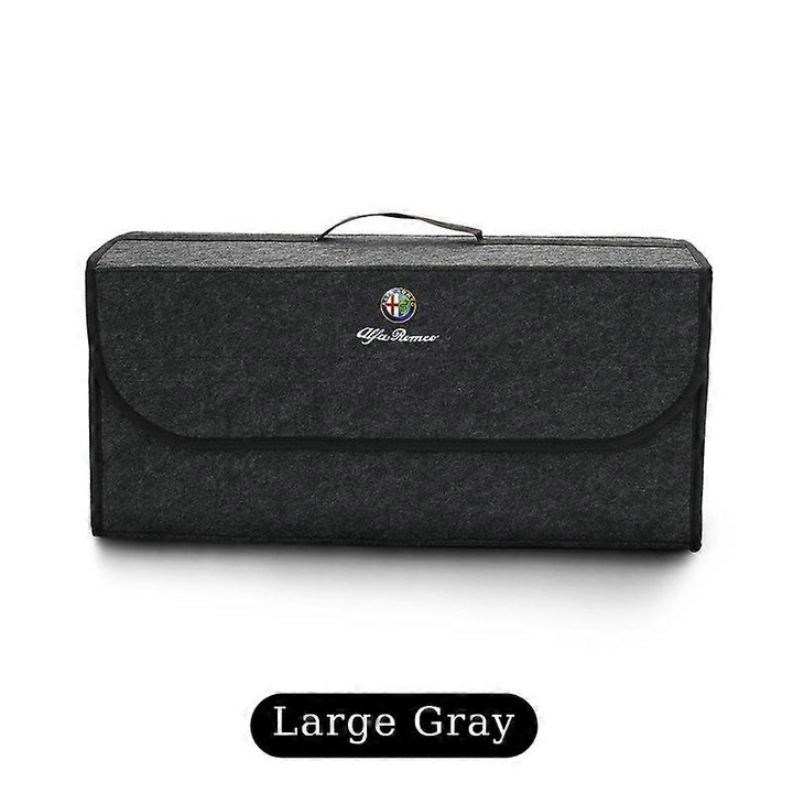 Összecsukható autós tárolótáska, utazásszervező, fekete, 50x24x17cm