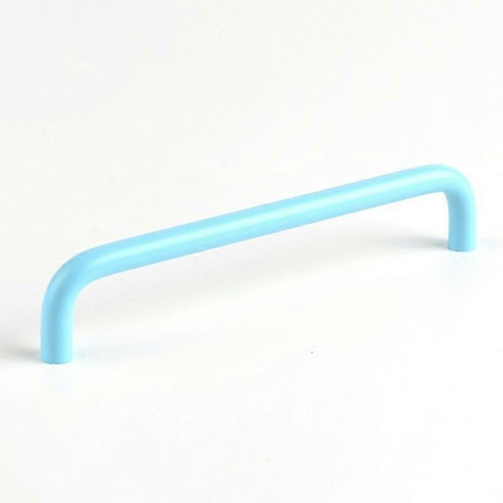 Maner de dulap din aliaj de aluminiu, design european, set 1 manere, 160mm distanta gauri, albastru