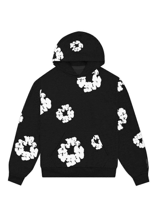 Női pulóver, hétköznapi, poliészter, hosszú ujjú, virágmintás, fekete