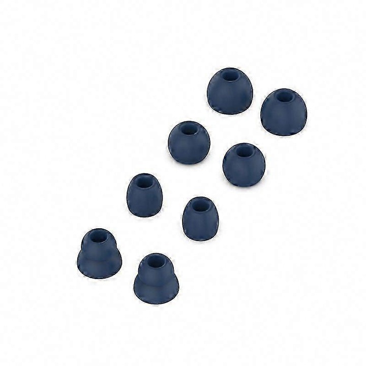 Set 4 perechi dopuri din silicon pentru casti Powerbeats Pro, negru, albastru, dimensiune universala