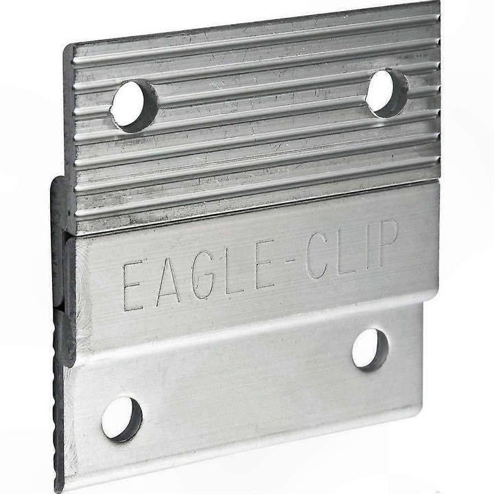 Set de 10 clipsuri Z din aluminiu pentru montare panouri, argintiu