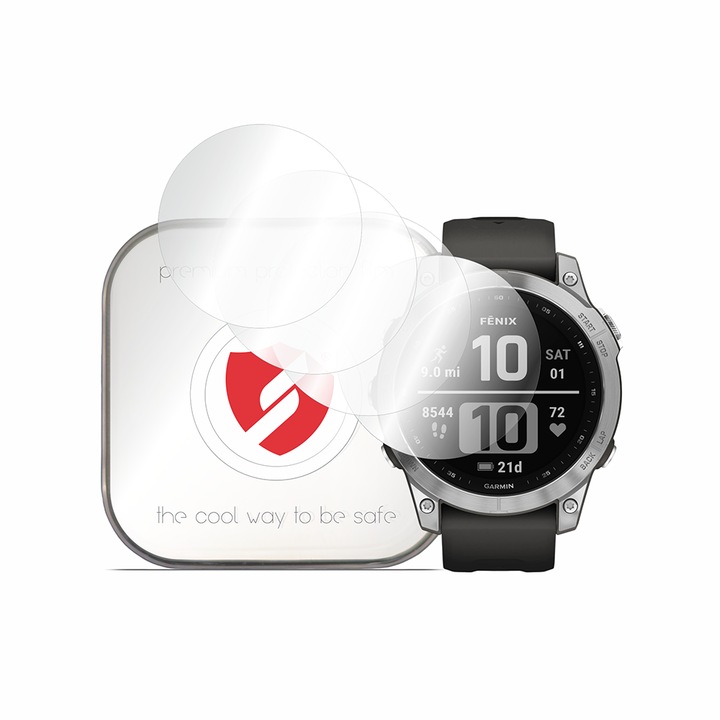 Folie protectie, Garmin Fenix 7, Smart Protection, culoare Transparenta