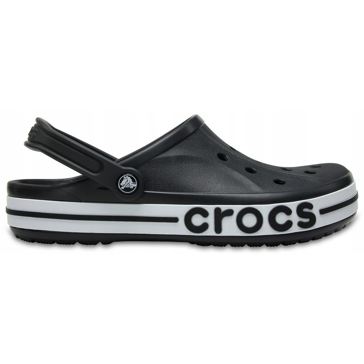 Saboti barbati Crocs Bayaband, negru/alb, material Croslite, confortabil, usor de curatat, 46-47 EU