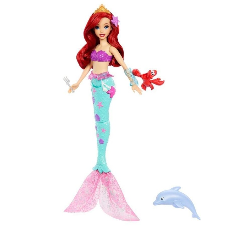 Baba Disney Princess Ocean Friends Ariel, Mattel, többszínű