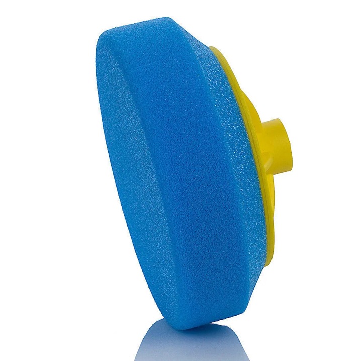 Disc de lustruit dur ABW 150 mm pentru filet M14, burete, albastru