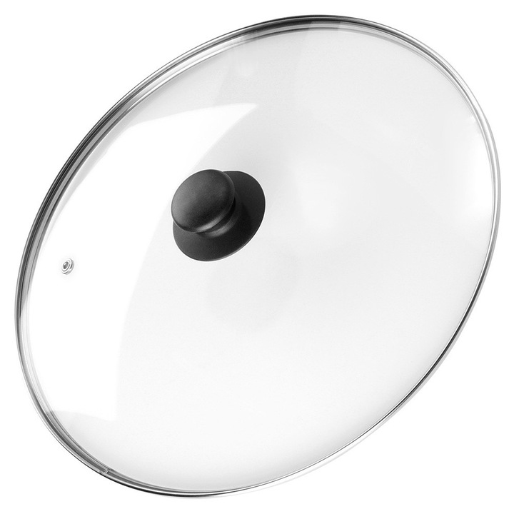 Capac universal din sticla, Artemis, 32cm, transparent, rezistent la temperaturi de pana la +200C
