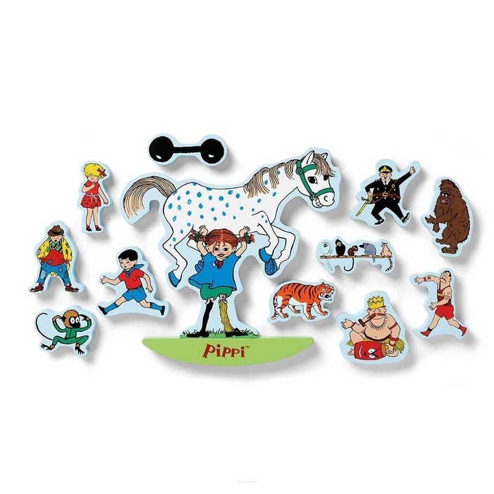 Puzzle Pippi Hosszúharisnya, 12 darab, fából, többszínű, + 2 év