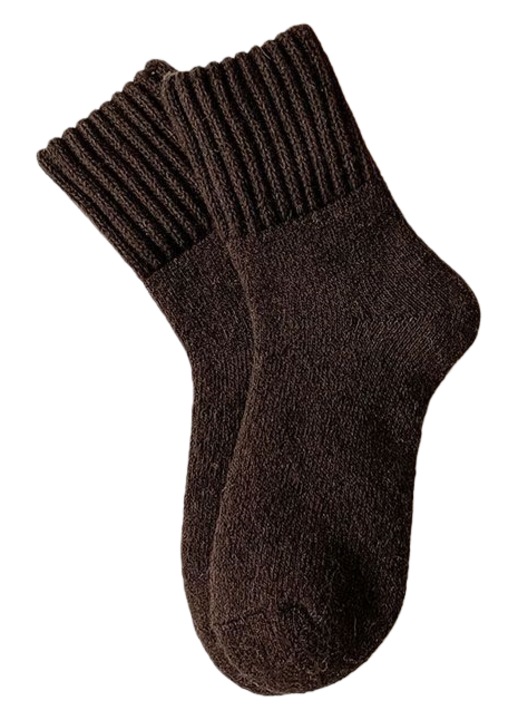 Sosete, tesaturi terry ingrosate, pana la jumatatea gambei, sosete calde, sosete de zapada, culoare uni, imbracaminte exterioara versatila, plus catifea, 2 perechi, culoare cafea