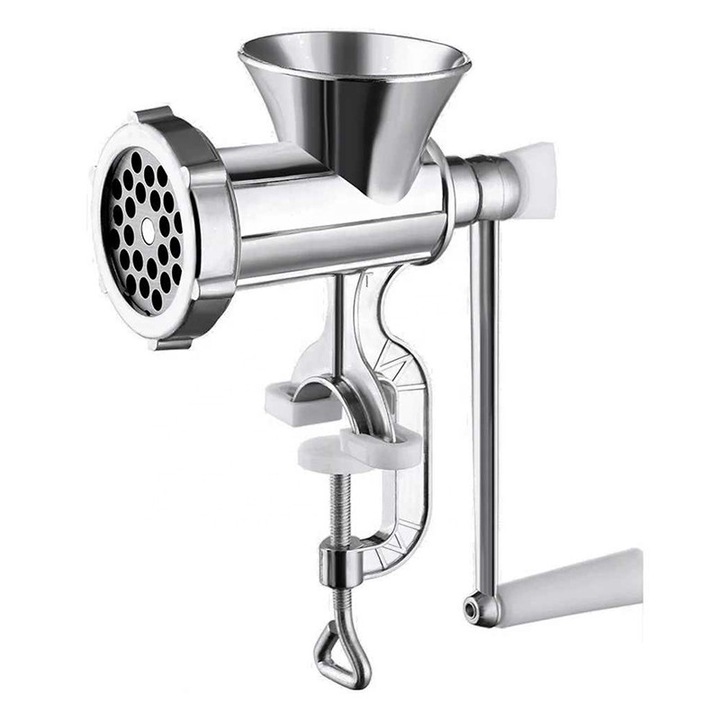Masina de tocat carne manuala din aliaj de aluminiu, accesoriu practic si durabil pentru bucataria ta