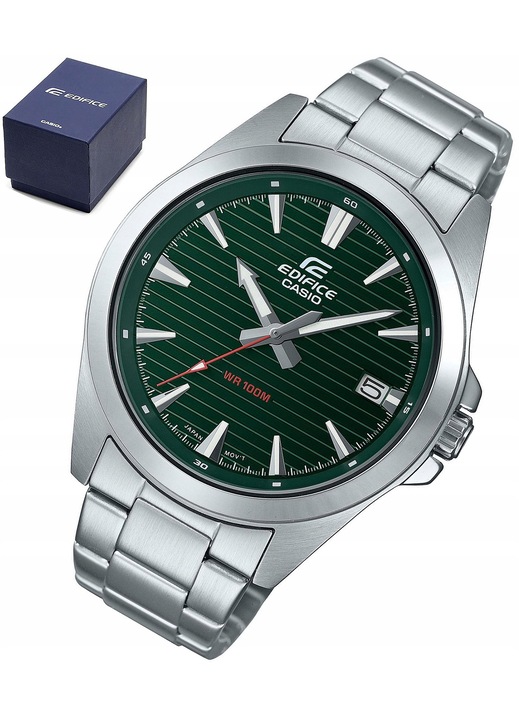 Ceas barbatesc Casio Edifice, mecanism quartz, carcasa si bratara din otel inoxidabil, 44x49,5x11mm, waterproof 10 BAR