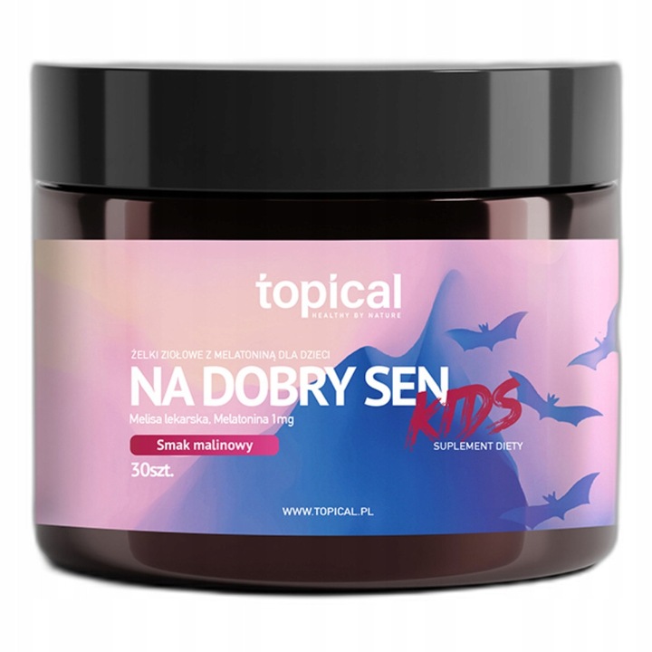 Jeleuri Topical pentru Somn, Melatonina + Melisa, 30 bucati, gust zmeura