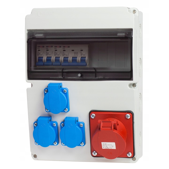 Tablou electric Adelid, 1 x 16A 400V, 3 x 230V, IP54, 300x220x110mm