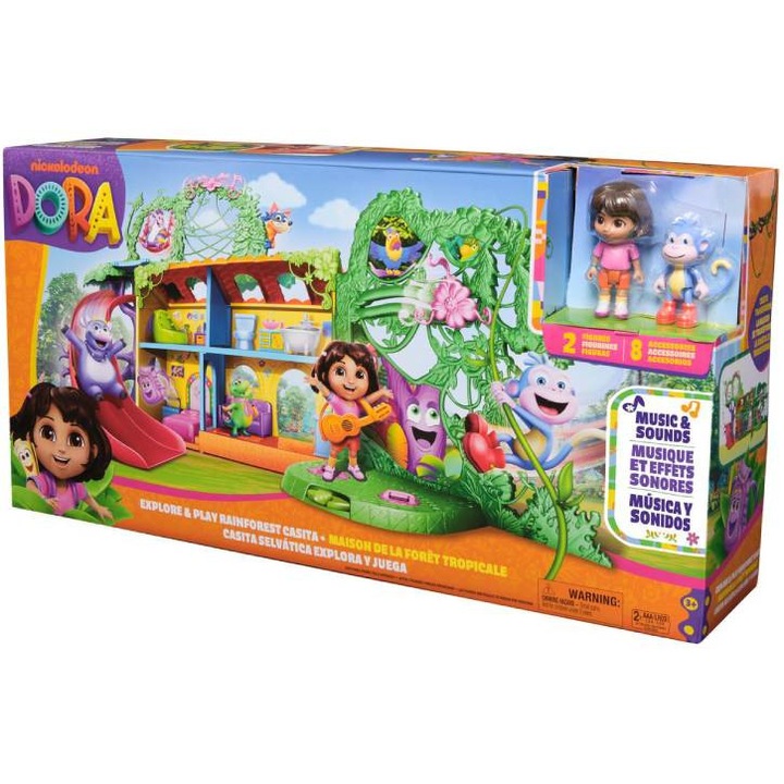 Set de joacă casa de păpuși Dora și prietenii, multicolor, 59x13.3x30.4cm