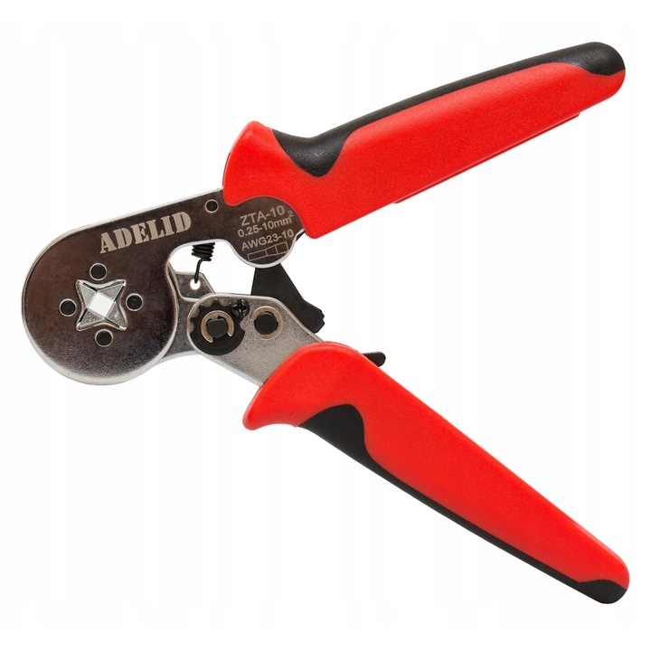 Prasa automata pentru tulei, Adelid, 0,25-10mm², sistem de blocare, utilizare cu o singura mana