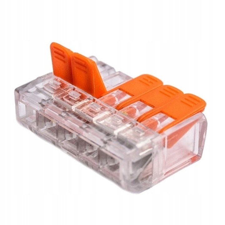 Zacisk instalare, WagIN, 5x0.14-4.0mm2, set 10 bucati, 21x28x9mm