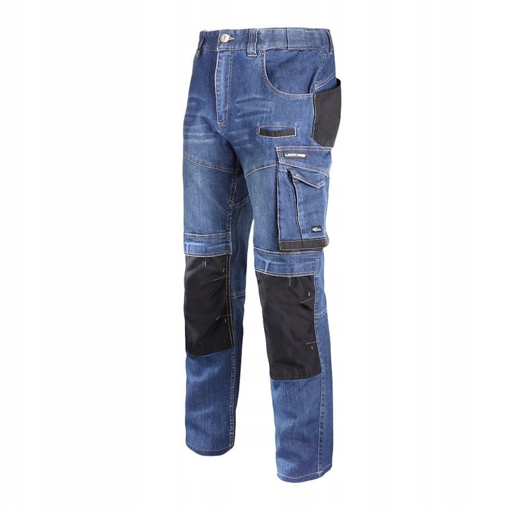Pantaloni de lucru Lahti Pro, slim fit, 12 buzunare, material elastic, bumbac/poliester, albastru, 3XL