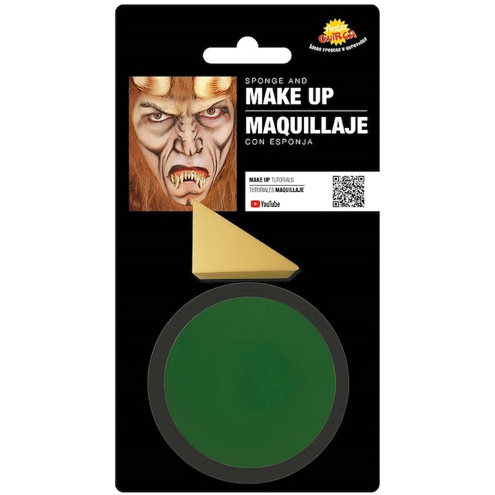 Arc- és testfesték, Guirca, applikátorral, sötétzöld, 9g