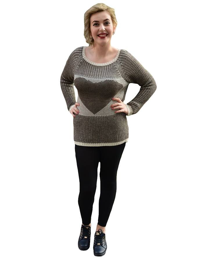 Bluza de toamna, deosebita si calduroasa,D&J Exclusive, Maro/Bej