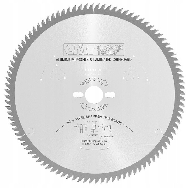 Tarca CMT 165x20mm 56Z pentru taiere aluminiu si compozite