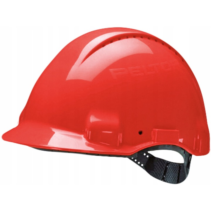 3M G3000 védősisak, piros, 54-62 cm, szellőző, standard állítás
