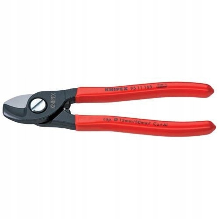 Foarfeca Knipex 95 11 165 pentru taiat cabluri cupru aluminiu 165mm negru