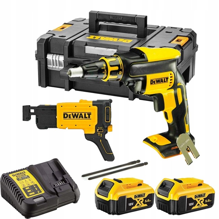 Masina de insurubat DeWalt DCF620P2, 18V, 2x5.0Ah, cu motor fara perii, cu cutie TSTAK