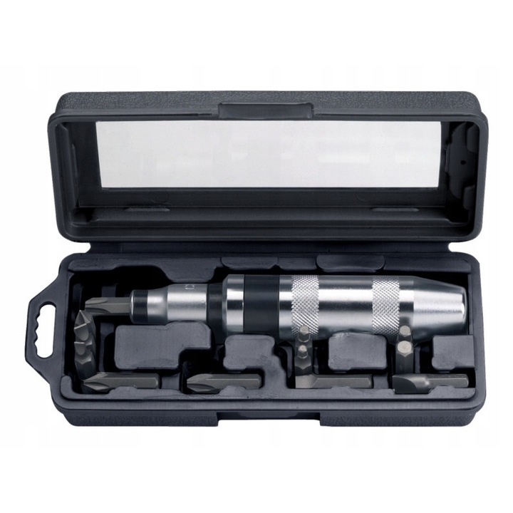 Ударна отвертка 1/2", BAHCO, комплект 15 части, черна