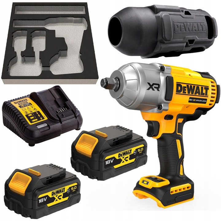 Ударен гайковерт DeWALT DCF900P2G, 1/2", 1355Nm, 4 скорости, 2x5Ah