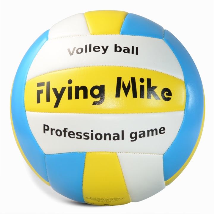 Flying Mike röplabda, pumpával, 65cm, kék-sárga, 5-ös méret