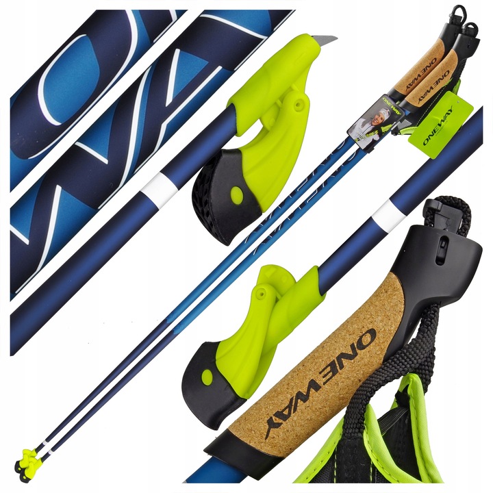Bete trekking One Way TEAM 15, карбон, 115 см, 100 гр, с ергономични дръжки и система за бърза смяна на накрайниците