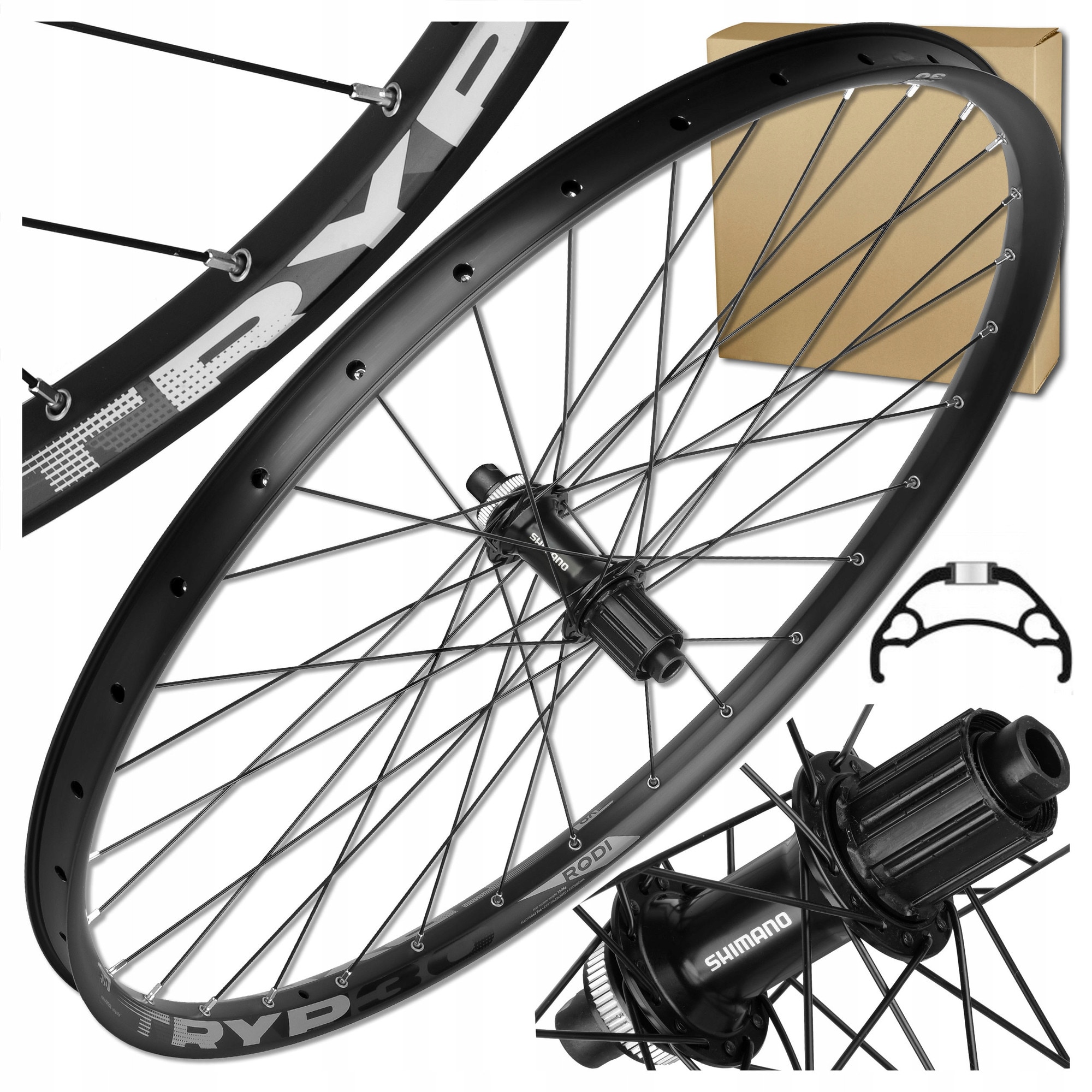 Roata completa bicicleta Rodi Tryp 25 EVO 29'', tubeless, 12x142
